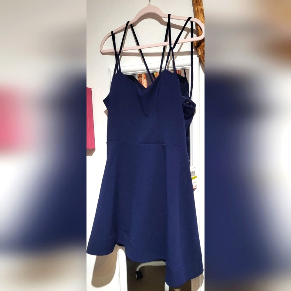 B Darlin | Double Spaghetti Strap Sweetheart Neck Short Dress